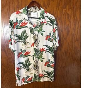 Denim & Flower Button Up Shirt